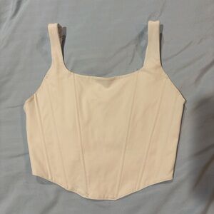 Cream Sleeveless Women's Top